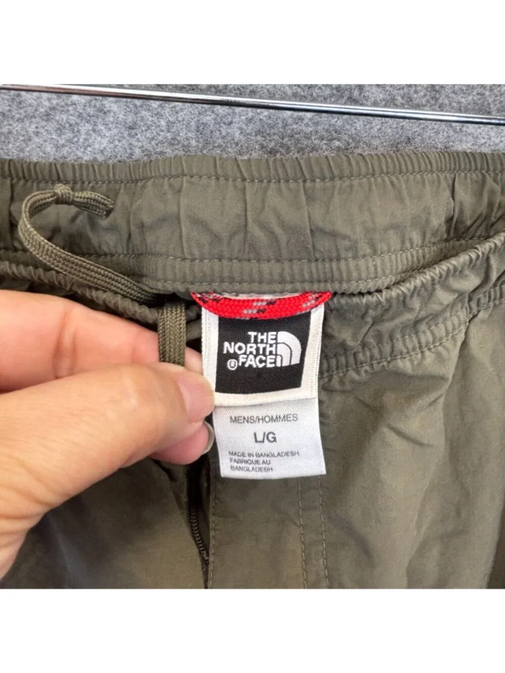 The North Face Mens Large Paramount Convertible Pants Green Hiking Outdoor